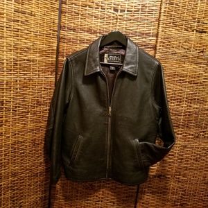eddie bauer leather coat